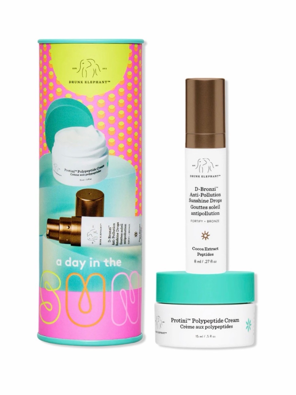$29 Retail NIB Drunk Elephant A Day In The Sun Travel Kit